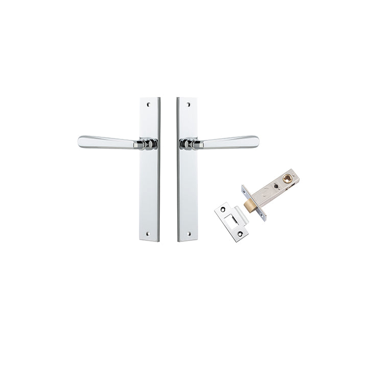 Copenhagen Lever - Rectangular Backplate Passage Kit Chrome Plated / Solid Brass