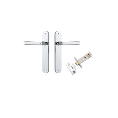 Copenhagen Lever - Oval Backplate Passage Kit Chrome Plated / Solid Brass