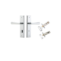 Copenhagen Lever - Steppedd Backplate Privacy Kit with Privacy Turn Chrome Plated / Solid Brass