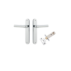 Helsinki Lever - Oval Backplate Passage Kit Chrome Plated / Solid Brass