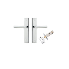 Helsinki Lever - Stepped Backplate Passage Kit Chrome Plated / Solid Brass