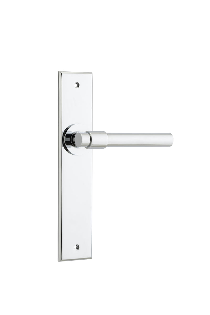 Helsinki Lever - Chamfered Backplate Chrome Plated / Solid Brass