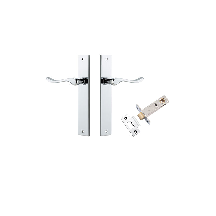 Stirling Lever - Rectangular Backplate Passage Kit Chrome Plated / Solid Brass