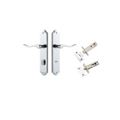 Stirling Lever - Shouldered Backplate Privacy Kit with Privacy Turn Chrome Plated / Solid Brass