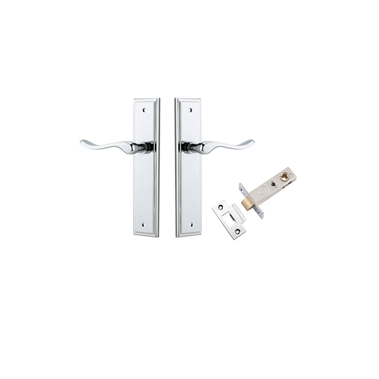Stirling Lever - Stepped Backplate Passage Kit Chrome Plated / Solid Brass