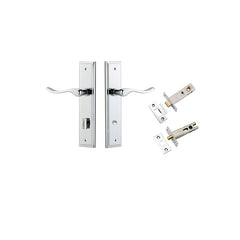 Stirling Lever - Stepped Backplate Privacy Kit with Privacy Turn Chrome Plated / Solid Brass