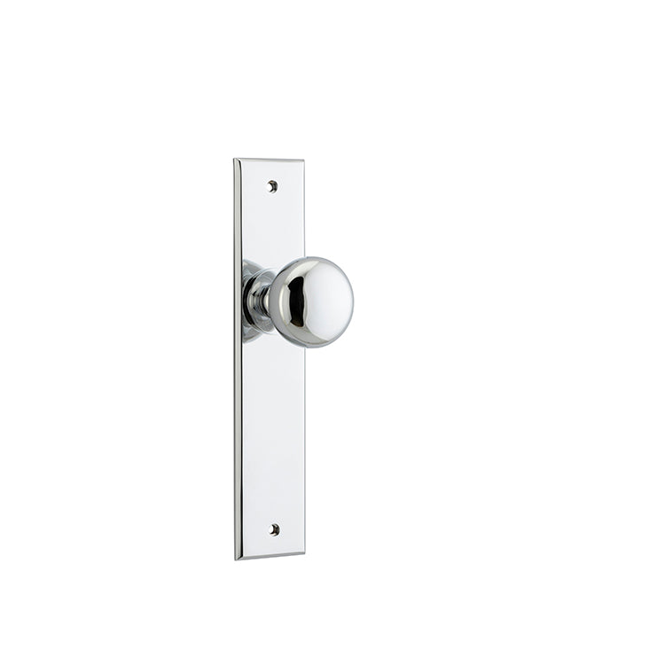 Cambridge Knob - Chamfered Backplate Chrome Plated / Brass