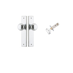 Cambridge  Knob - Chamfered Backplate Passage Kit Chrome Plated / Solid Brass