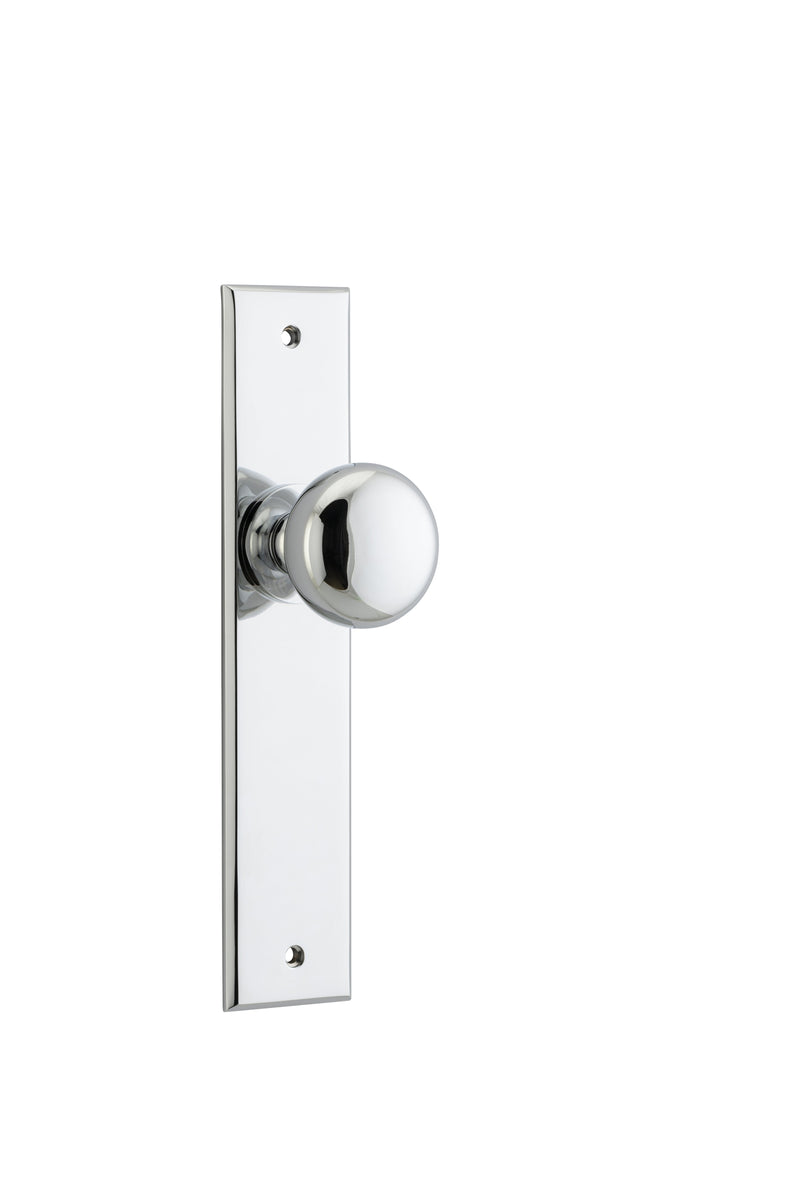 Cambridge Knob - Chamfered Backplate Chrome Plated / Brass
