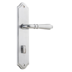 Sarlat Lever - Shouldered Backplate Satin Chrome / Solid Brass