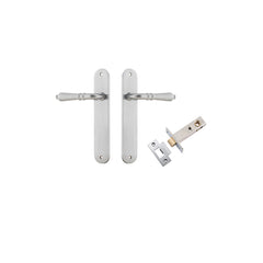 Sarlat Lever - Oval Backplate Passage Kit Satin Chrome / Solid Brass