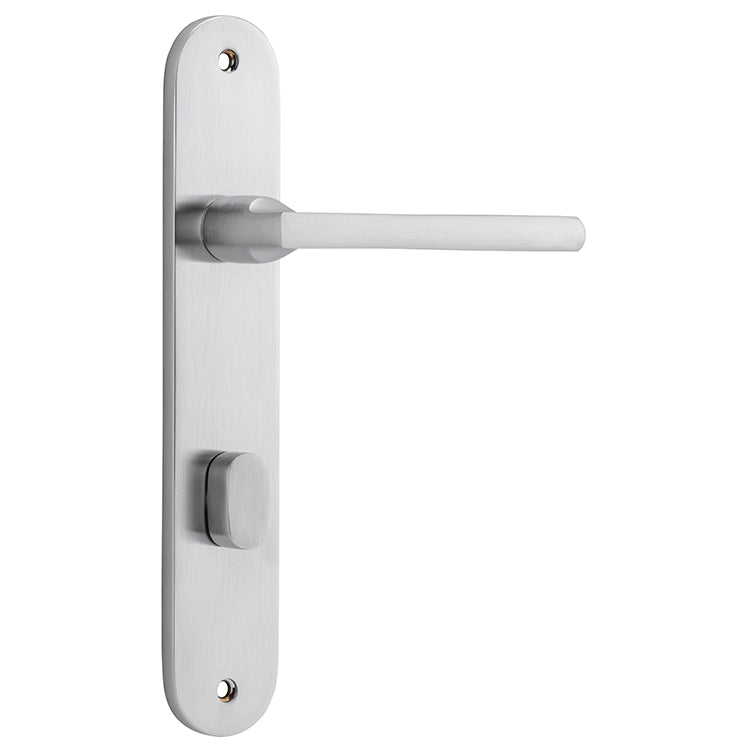 Baltimore Lever - Oval Backplate Satin Chrome / Solid Brass