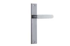 Bronte Lever - Rectangular Backplate Satin Chrome