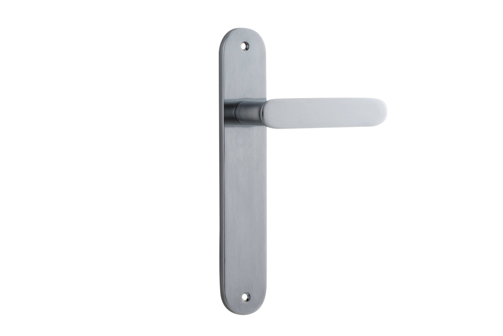Bronte Lever - Oval Backplate Satin Chrome