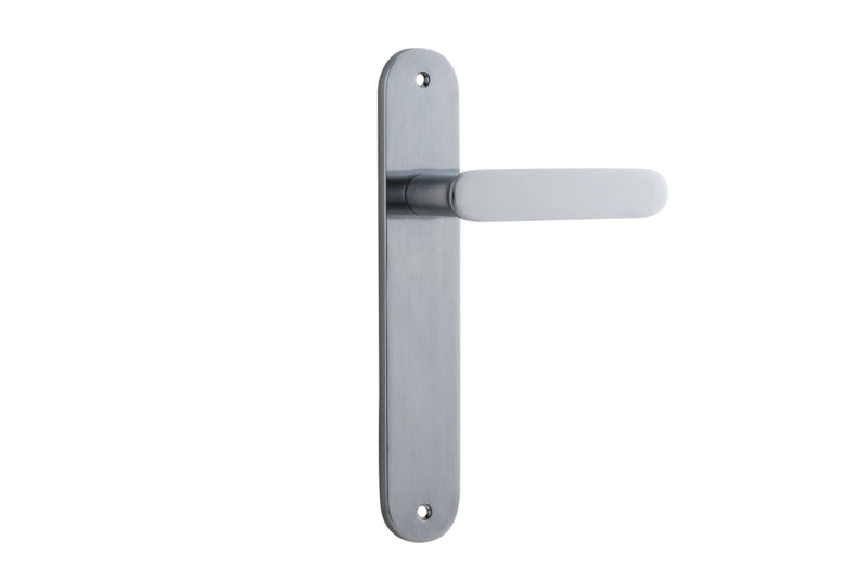 Bronte Lever - Oval Backplate Satin Chrome