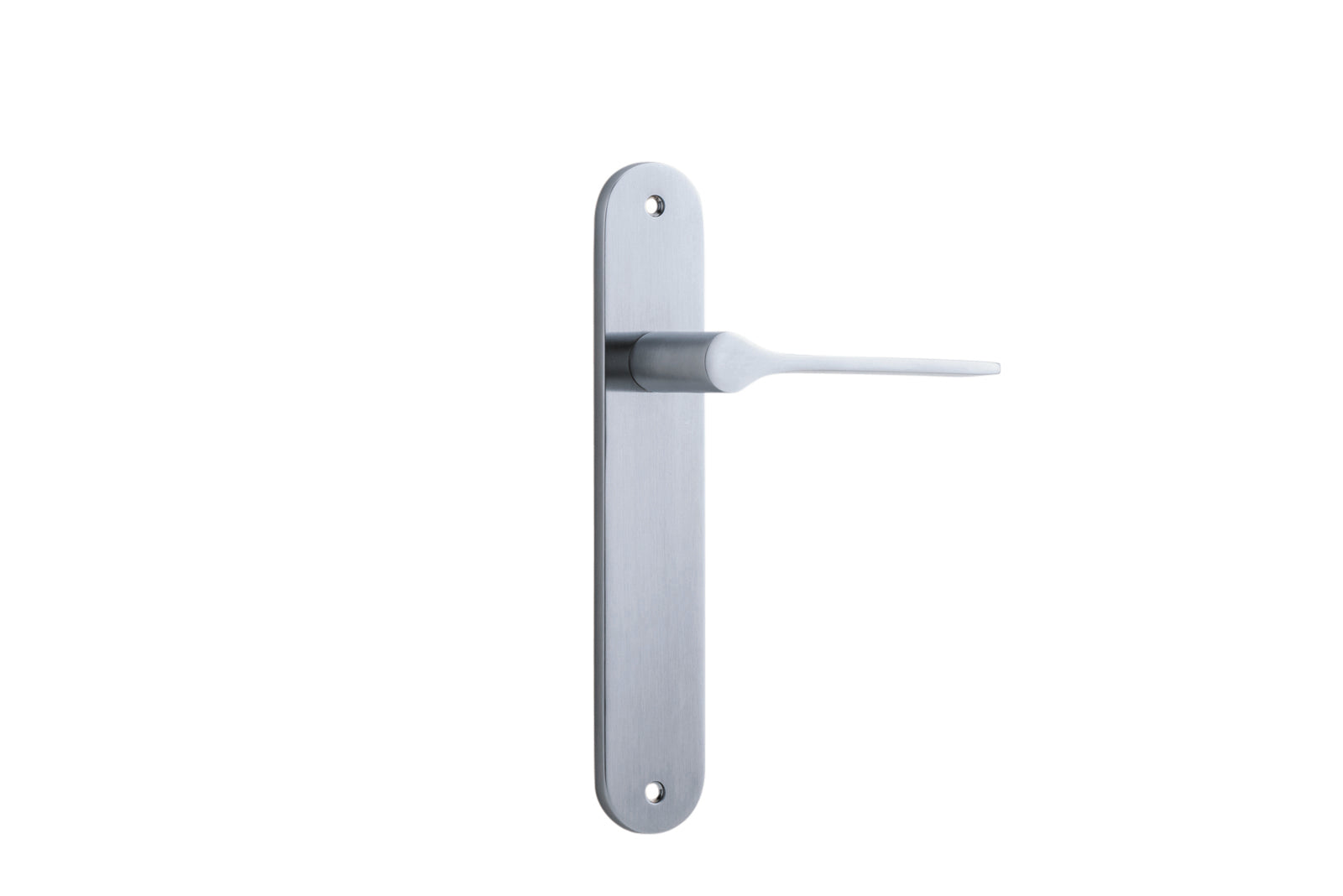 Como Lever - Oval Backplate Satin Chrome