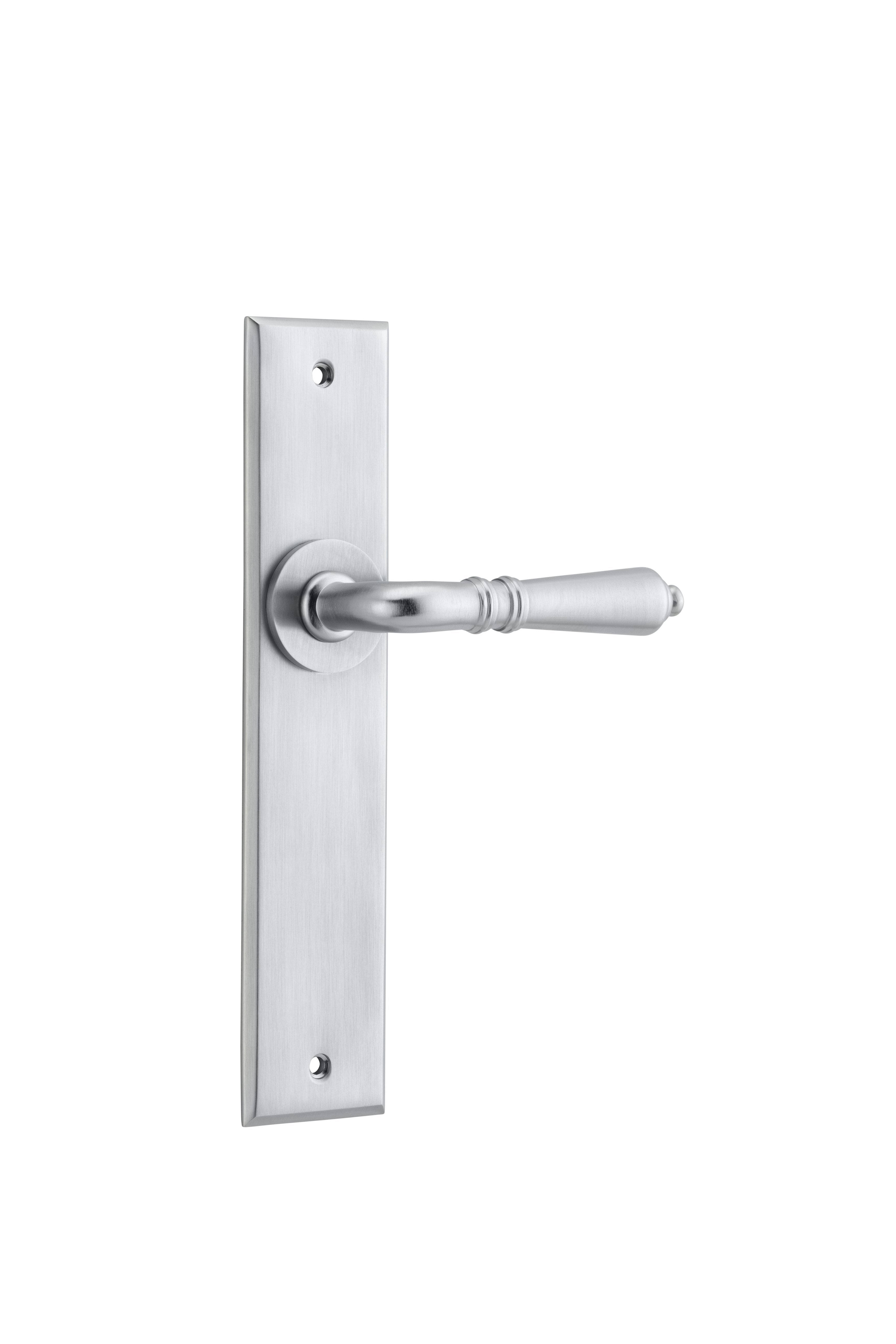 Sarlat Lever - Chamfered Backplate Satin Chrome