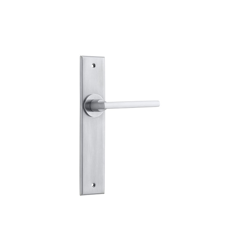 Baltimore Lever - Chamfered Backplate Satin Chrome
