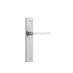 Baltimore Lever - Chamfered Backplate Satin Chrome