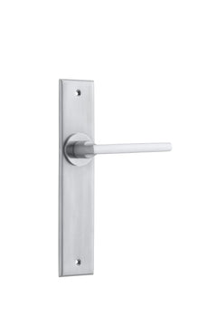 Baltimore Lever - Chamfered Backplate Satin Chrome