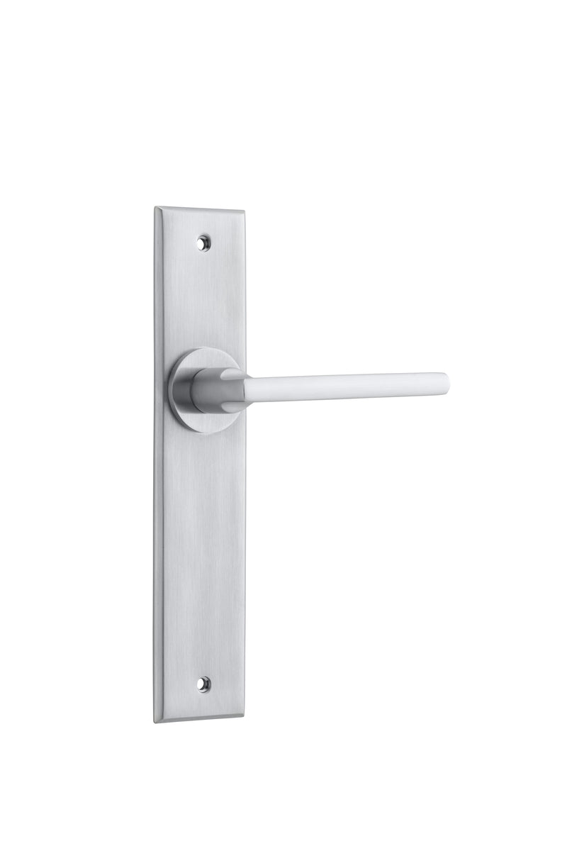 Baltimore Lever - Chamfered Backplate Satin Chrome
