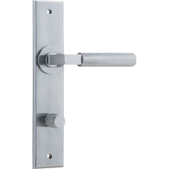 Brunswick Lever - Chamfered Backplate Satin Chrome