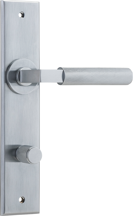 Brunswick Lever - Chamfered Backplate Satin Chrome