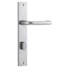 Oslo Lever - Rectangular Backplate Satin Chrome / Solid Brass