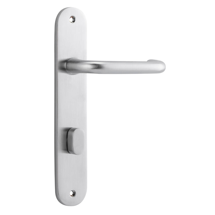 Oslo Lever - Oval Backplate Satin Chrome / Solid Brass