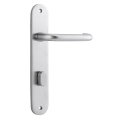 Oslo Lever - Oval Backplate Satin Chrome / Solid Brass