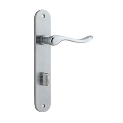 Stirling Lever - Oval Backplate Satin Chrome / Solid Brass