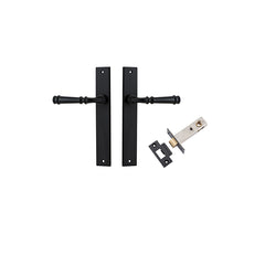 Verona Lever - Rectangular Backplate Passage Kit Matt Black / Solid Brass