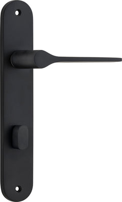 Como Lever - Oval Backplate Matt Black