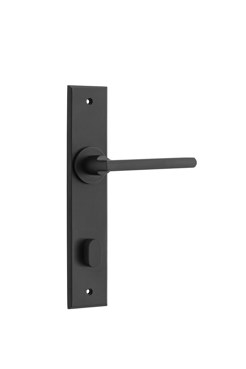 Baltimore Lever - Chamfered Backplate Matt Black