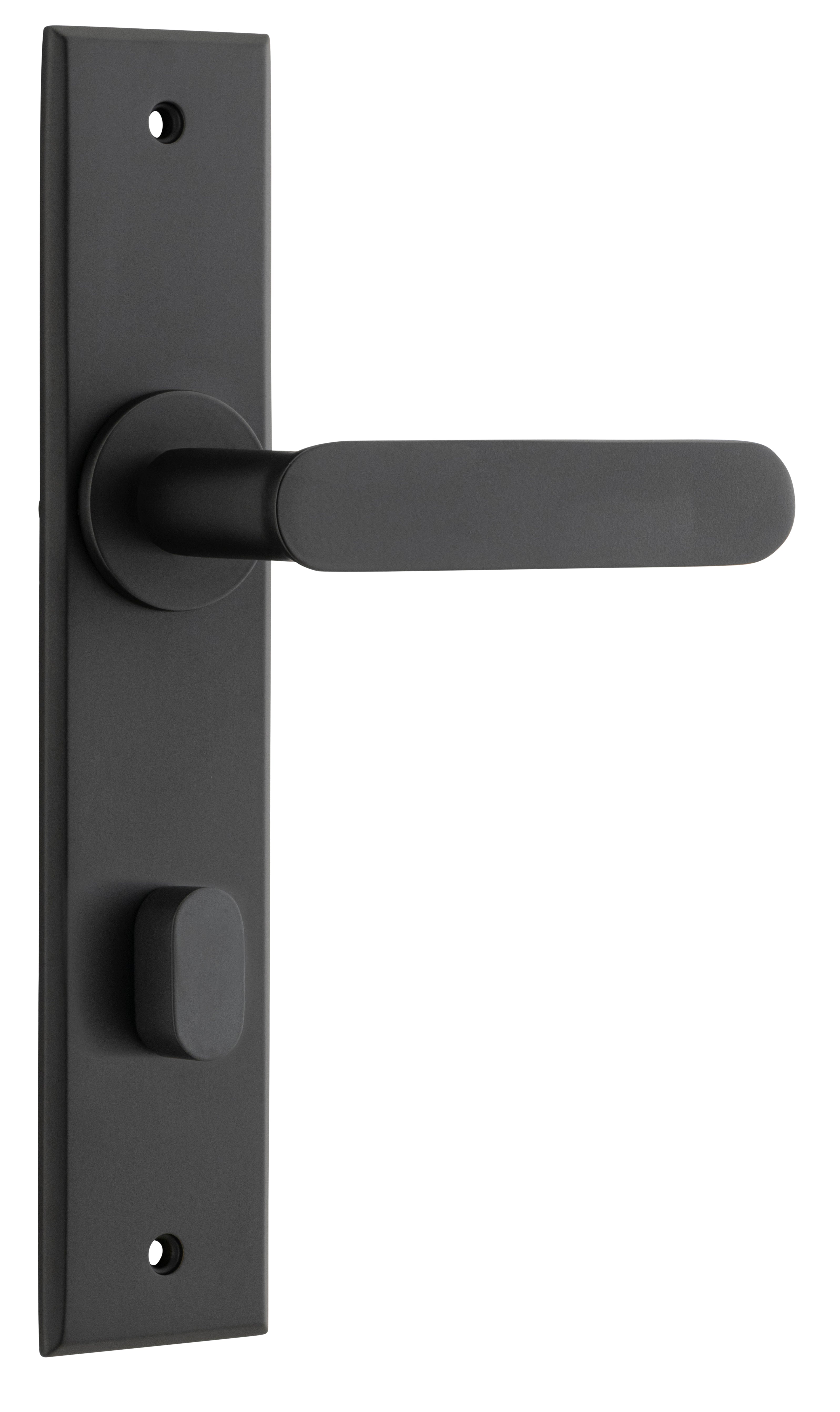 Bronte Lever - Chamfered Backplate Matt Black / Brass