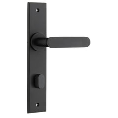 Bronte Lever - Chamfered Backplate Matt Black / Brass