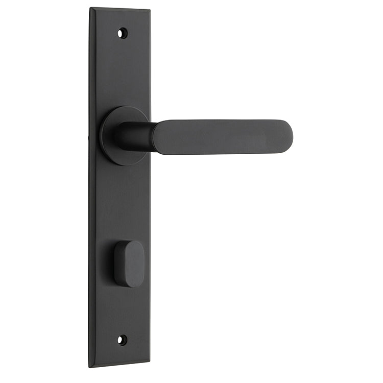 Bronte Lever - Chamfered Backplate Matt Black / Brass