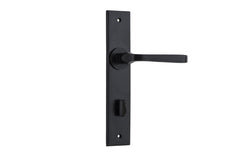 Annecy Lever - Chamfered Backplate (Handles Only) Matt Black / Privacy