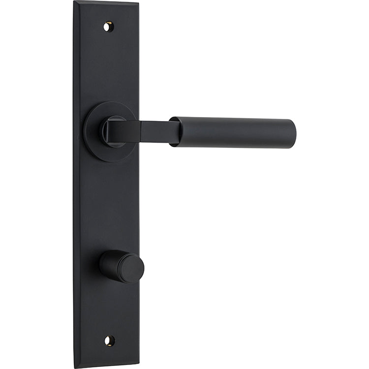 Berlin Lever - Chamfered Backplate Matt Black