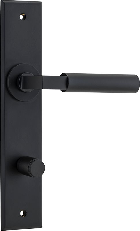 Berlin Lever - Chamfered Backplate Matt Black