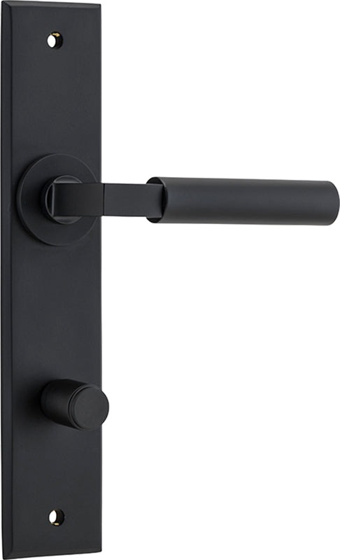 Berlin Lever - Chamfered Backplate Matt Black