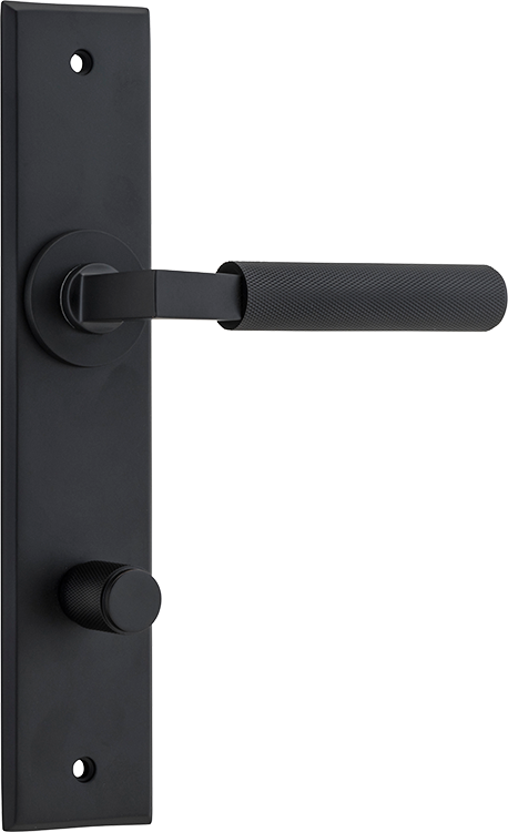 Brunswick Lever - Chamfered Backplate Matt Black