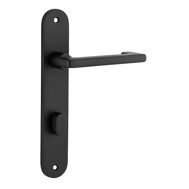 Baltimore Return Lever - Oval Backplate Matt Black / Solid Brass