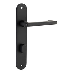 Baltimore Return Lever - Oval Backplate Matt Black / Solid Brass