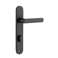 Osaka Lever - Oval Backplate Matt Black / Solid Brass