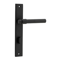 Helsinki Lever - Rectangular Backplate Matt Black / Solid Brass