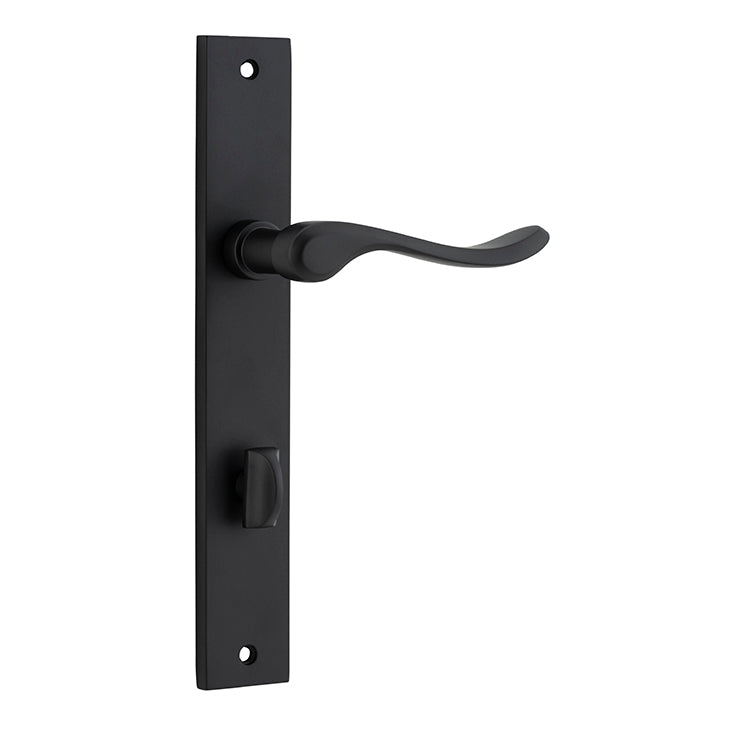 Stirling Lever - Rectangular Backplate Matt Black / Solid Brass