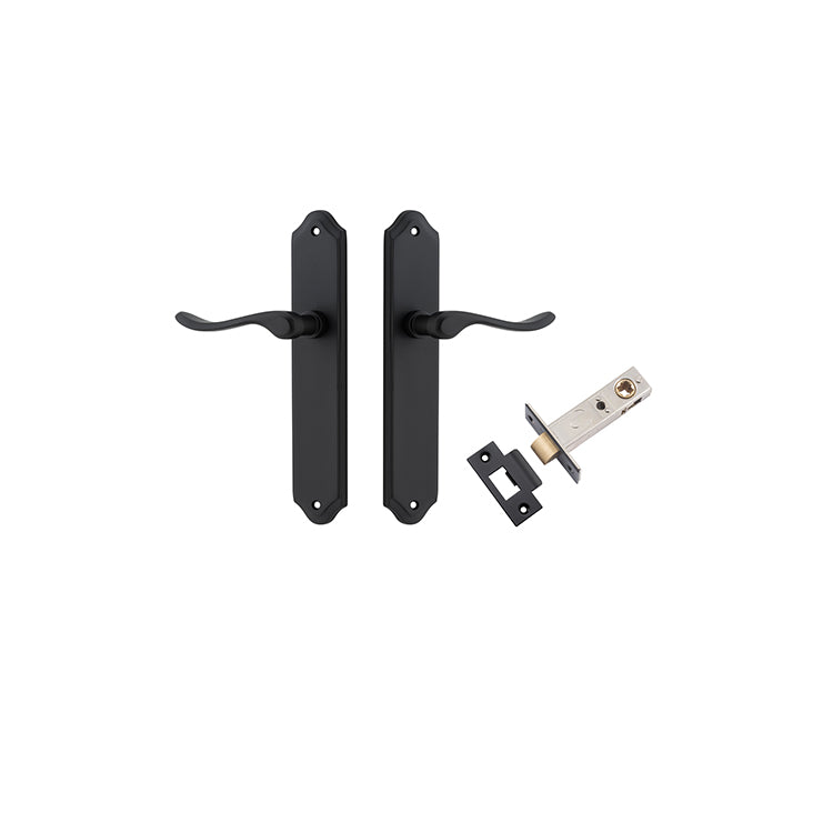 Stirling Lever - Shouldered Backplate Passage Kit Matt Black / Solid Brass
