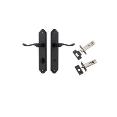 Stirling Lever - Shouldered Backplate Privacy Kit with Privacy Turn Matt Black / Solid Brass