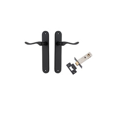 Stirling Lever - Oval Backplate Passage Kit Matt Black / Solid Brass